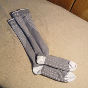 Gray and White Men's Socks